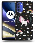 Picasee Husă neagră din silicon pentru Motorola Moto G51 - Unicorn star heaven