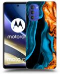 Picasee Husă transparentă din silicon pentru Motorola Moto G51 - Gold blue