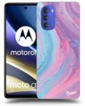 Picasee Husă neagră din silicon pentru Motorola Moto G51 - Pink liquid
