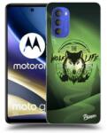 Picasee Husă neagră din silicon pentru Motorola Moto G51 - Wolf life