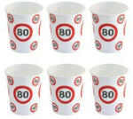  Papírpohár sebességkorlátozó 80-as számmal, 250ml 6db, 20806 (LUFI801152)