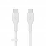 Belkin BOOST CHARGE Flex Silicone cable USB-C to USB-C 2.0 - 3M - White (CAB009bt3MWH)