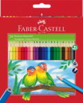 Faber-Castell Creioane Colorate Triunghiulare 24 Culori + Ascutitoare Eco Fabe