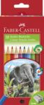 Faber-Castell Creioane Colorate 10 Culori Jumbo+ascutitoare Faber-castell