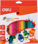 Deli Creioane Colorate 24 Culori Color Emotion Deli