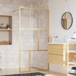 vidaXL aranyszínű zuhanyfal átlátszó ESG üveggel 115 x 195 cm (154959) - vidaxl