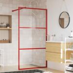 vidaXL piros zuhanyfal átlátszó ESG üveggel 100 x 195 cm (154938) - vidaxl