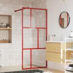 vidaXL piros zuhanyfal átlátszó ESG üveggel 80 x 195 cm (154952) - vidaxl