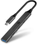 CONNECT IT USB-C hub, (1xUSB-A 3.0, 3xUSB-A 2.0), külső, antracit színű (CHU-5050-AN)