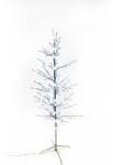 Cris Világító karácsonyfa, 1, 8 m, 160 LED hideg fehér, 4, 5 cm-es almavirággal, funkciók, időzítő, IP44, külső