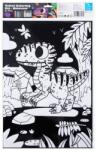 Tooky Toy Tookyland: Bársonyos színezőkészlet 16 db filctollal - Dinoszaurusz, 30 x 25 cm (LT107A) - jatekbolt