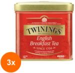 TWININGS Set 3 x Ceai Twinings Negru English Breakfast, 100 Plicuri x 2 g