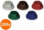 Tecfi Set 200 x Capacele Pentru Suruburi Cap Hex 8 Mm 10 Mm Otel-Hex10 R 8017 (COR-200xT.EQ0102010S)