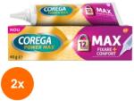 Corega Set 2 x Crema Adeziva pentru Proteza Dentara Corega Max Fixare si Confort, 40 g