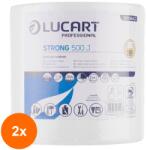 Lucart Set 2 x Prosoape de Hartie Biodegradabile Compostabile Albe, 2 Straturi, 500 Foi, Lucart (OIB-2xPRO-HART-A-500)