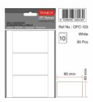  Etichete autoadezive albe, 40 x 80 mm, 30 buc/set, TANEX (TX-OFC-123-WH)