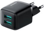 JOYROOM hálózati töltő - 2x USB + gyorstöltő, 12W 2, 4A - Fekete