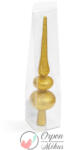  Karácsonyfa csúcsdísz: arany, glitteres - 30 x 7 cm