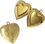  Nyitható szív medál, arany színű (1 db) (gfmnyszivau-k)