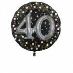  Számos lufi 27" 68cm óriás fólia szám, 3D - Sparkling Birthday 40-es, Héliummal töltve, n3215201 (LUFI106833)