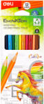 Deli Creioane Colorate Plastic 12 Culori Deli