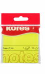 Kores Notes Adeziv 75*75mm Galben Neon 100 File Kores