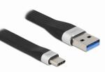 Delock Cablu de date Delock 85771, USB-A male - USB-C male, 0.135m, Black (85771)