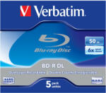 Verbatim Bluray Verbatim 50GB 5 броя Spin 6x Withe Blue Surface (43748)