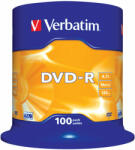 Verbatim DVD R Verbatim 4.7GB 100pcs Spin. SR сребриста 16x (43549#PK1)