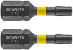 GRAPHITE Set biti de impact TX15X25mm 1/4" 2buc. GRAPHITE 56H512 HardWork ToolsRange Surubelnita