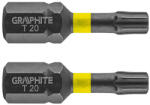 GRAPHITE Set biti de impact TX20X25mm 1/4" 2buc. GRAPHITE 56H513 HardWork ToolsRange Surubelnita