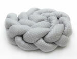  Prémium fonott fejvédő kiságyba 210cm - szürke pöttyös
