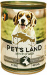 Pet's Land Pet's Land Dog Konzerv Vadhús Répával 12x415g