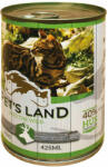 Pet's Land Pet's Land Cat Konzerv Vadhús Répával 12x415g