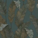 As Creation Tapet frunze tropicale albastru petrol