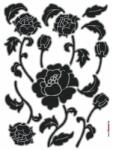 Komar Stickere perete Flori alb-negru