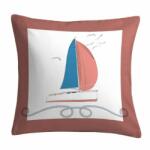Stof Perna cu yacht Amarre rosu-albastru