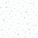 As Creation Tapet bleu cu buline colorate
