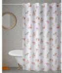 atenas home textile Perdea de dus alba Sempere cu trandafiri Perdea de dus