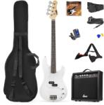Max Music GIGKIT Set chitara bass cu amplificator 40W si geanta de transport, alb, MAX (173.237)