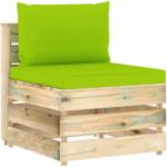 vidaXL zöld impregnált fa elemes középső kanapé párnákkal (3074518)