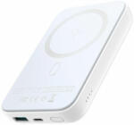 JOYROOM Magsafe Power Bank 10000mAh 20W, PD QC, mágneses vezeték nélküli Qi töltő iPhone-hoz 15W, fehér (JR-W020-white) (JR-W020-white)