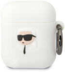 MH Protect Karl Lagerfeld Logo NFT Karl Head Apple AirPods 1/2 szilikon tok fehér (KLA2RUNIKH)