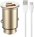 LDNIO C506Q USB, USB-C Car charger + USB-C Cable