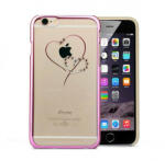 Astrum MC330 keretes szív mintás, színes Swarovski köves Apple iPhone 6 Plus / 6S Plus hátlapvédő pink