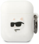 MH Protect Karl Lagerfeld 3D Logo NFT Choupette Head Apple AirPods 1/2 szilikon tok fehér (KLA2RUNCHH)