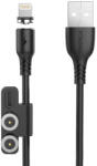 Foneng Kabel USB z magnesem Foneng X62 3w1 (czarny)