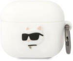 MH Protect Karl Lagerfeld 3D Logo NFT Choupette Head Karl Head Apple Airpods 3 szilikon tok fehér (KLA3RUNCHH)