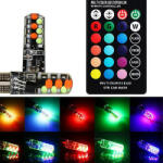  15271 T10 távirányítós RGB LED világítás autóba / szilikonos (HD-15271)