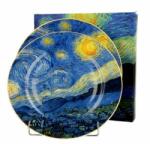 Duo Gift Van Gogh Csillagos éj porcelán desszertes tányér készlet - 2 darabos - díszdobozban (IMO-DG-35858)